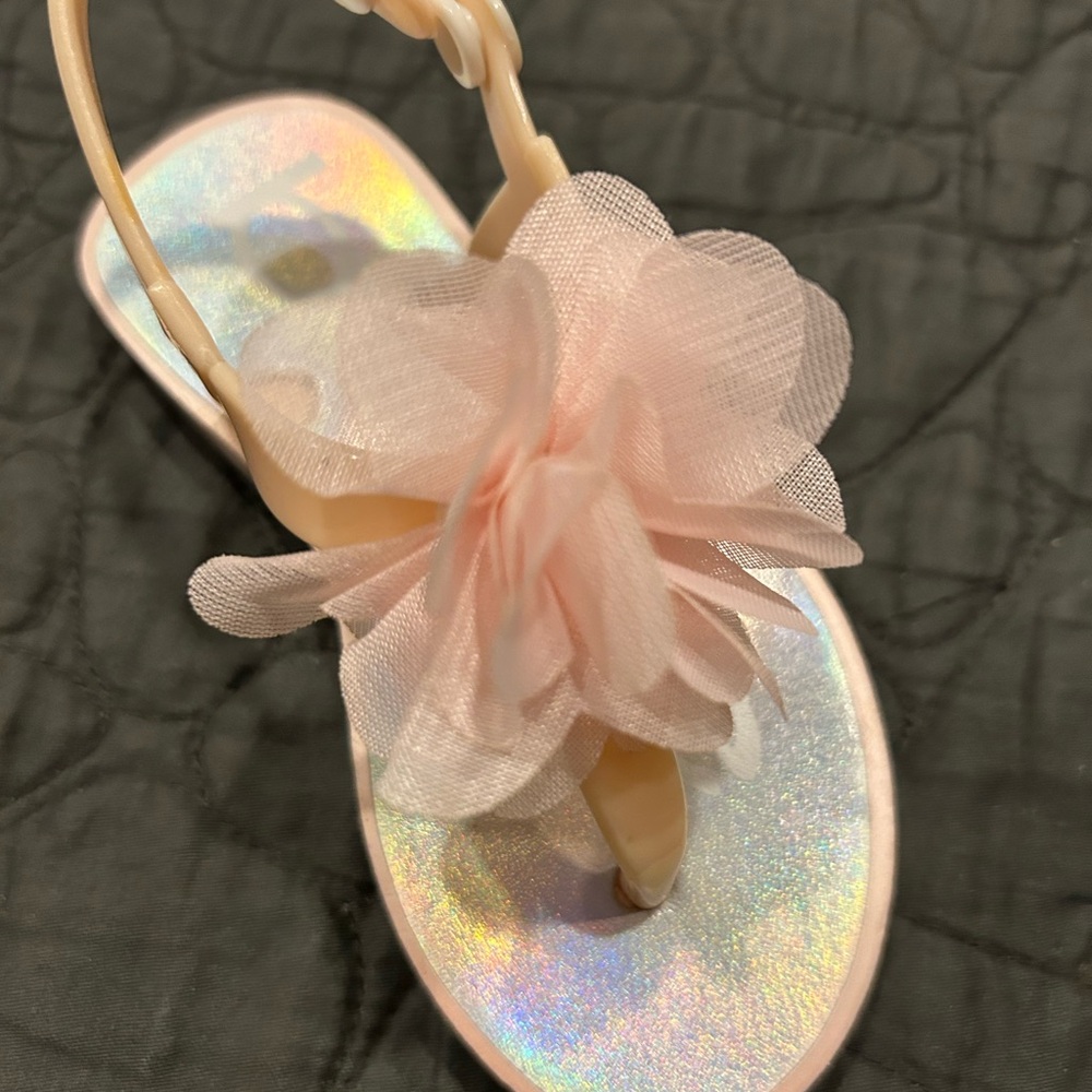 Bebe Kids Pink Floral Sandals - Picture 7 of 7